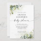 Greenery Baby shower Invitation Kaart (Voorkant)