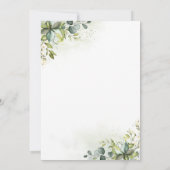 Greenery Baby shower Invitation Kaart (Achterkant)