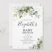 Greenery Baby shower Invitation Kaart (Voorkant)