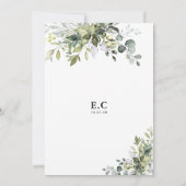 Greenery Baby shower Invitation Kaart (Achterkant)