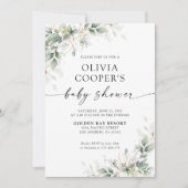 Greenery Baby shower Invitation Kaart (Voorkant)