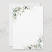 Greenery Baby shower Invitation Kaart (Achterkant)