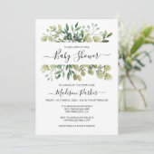 Greenery Baby shower Kaart (Staand voorkant)