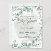 Greenery Baby shower Kaart (Voorkant)
