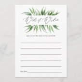 Greenery Baby shower Mam Advice Advieskaart (Voorkant)
