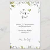 Greenery Baby shower Mini ondertekent de Pacifier  (Voorkant)