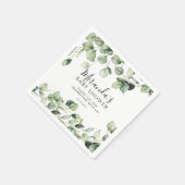 Greenery Baby shower Napkins Eucalyptus Botanical Servet (Hoek)