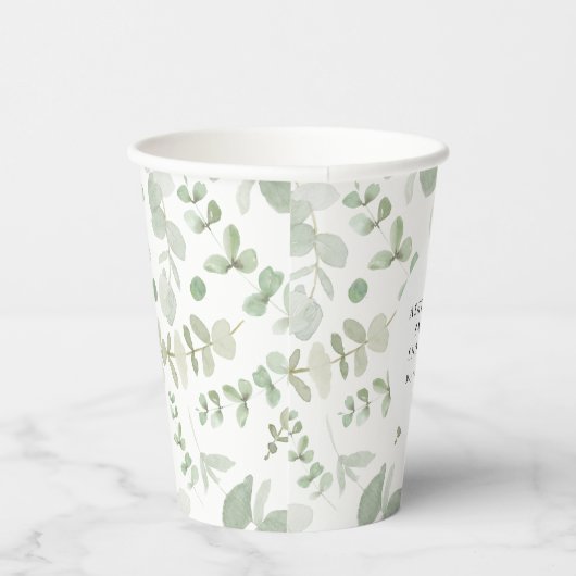 Greenery Baby shower papieren bekers (Rechts)