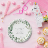Greenery Baby shower Papieren Bordje (Feest)