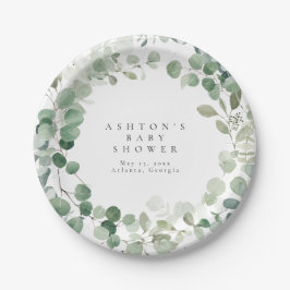 Greenery Baby shower Papieren Bordje