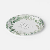 Greenery Baby shower Papieren Bordje (Gekanteld)