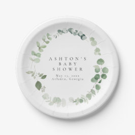 Greenery Baby shower Papieren Bordje