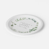 Greenery Baby shower Papieren Bordje (Gekanteld)