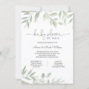 Greenery Baby shower per Mail Kaart