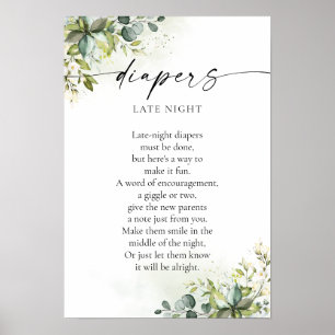 Greenery Baby shower Poster