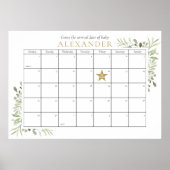 Greenery Baby shower raden de vervaldatum spel Poster (Voorkant)