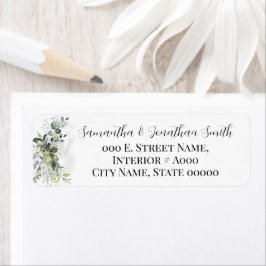 Greenery Baby shower Return Address Label