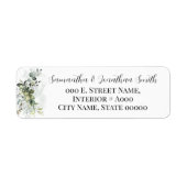 Greenery Baby shower Return Address Label (Voorkant)