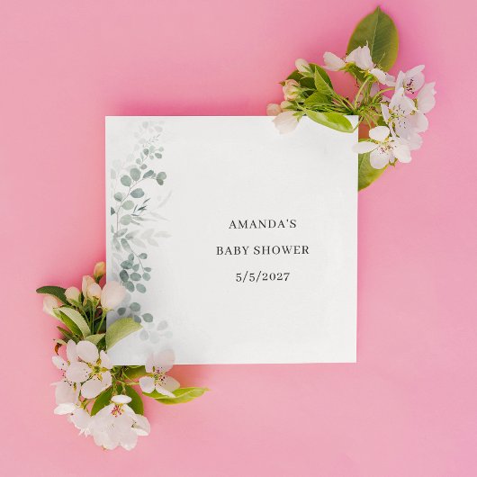 Greenery Baby shower Servet