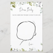 Greenery Baby Shower Spel Teken Baby (Voorkant)