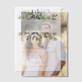 Greenery Baby shower Vellum Uitnodigingen (Offset (Koppel))