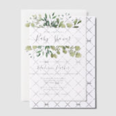 Greenery Baby shower Vellum Uitnodigingen (Offset (Uitnodiging))