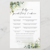 Greenery Baby shower voorspellingen Kaart (Voorkant)