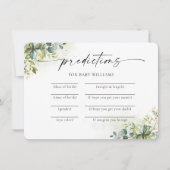Greenery Baby shower voorspellingen Kaart (Voorkant)
