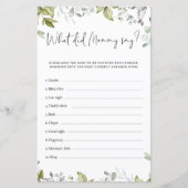 Greenery Baby shower wat zei mama? (Voorkant)