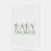 Greenery Baby shower Welkom Acryl Bord (Hoek)