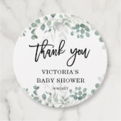 Greenery Baby shower Welkom Bedankjes Labels (Voorkant)