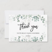 Greenery Baby shower Welkom Bedankkaart (Voorkant)