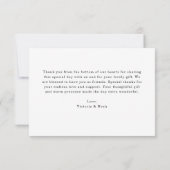 Greenery Baby shower Welkom Bedankkaart (Achterkant)