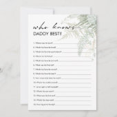 Greenery Baby shower Wie kent papa Beste Kaart (Voorkant)