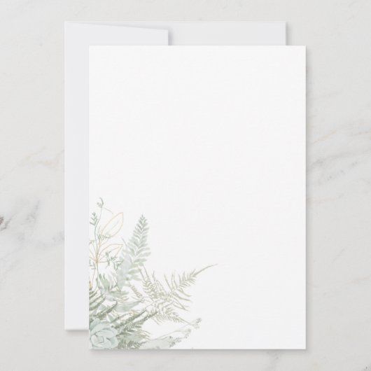 Greenery Baby shower Wie kent papa Beste Kaart (Achterkant)