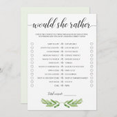 Greenery Baby shower zou ze liever Kaarten spelen (Voorkant / Achterkant)