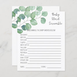 Greenery - Baby Word Scramble | BABY SHOWER