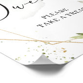 Greenery baby's zijn zoete teken goud geometrische poster (Hoek)