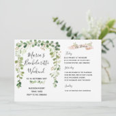 Greenery Bachelorette Weekend Kaart (Staand voorkant)