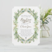 Greenery Baptism-uitnodiging Kaart (Staand voorkant)