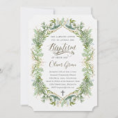 Greenery Baptism-uitnodiging Kaart (Voorkant)