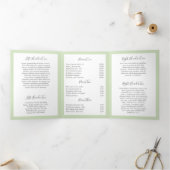 Greenery Beauty Salon Elegant Trifold Brochure Drieluik Kaart (Binnen)