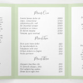 Greenery Beauty Salon Elegant Trifold Brochure Drieluik Kaart (Binnenkant midden)