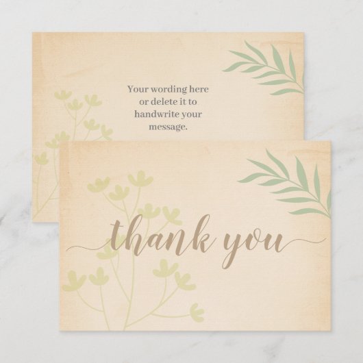 -Greenery Bedankkaart (Voorkant / Achterkant)