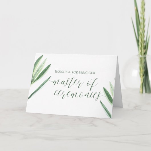 Greenery bedankt dat je onze MC Wedding Card bent (Voorkant)