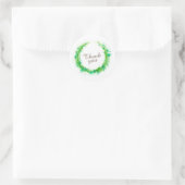 Greenery bedankt je bruiloft of gelegenheidssticke ronde sticker (Tas)