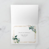Greenery Bedankt voor het zijn van mijn bruidsmeis Kaart (Binnen)