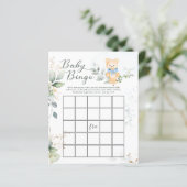 Greenery Beer Baby shower Bingo Game Papier (Staand voorkant)