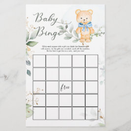 Greenery Beer Baby shower Bingo Game Papier