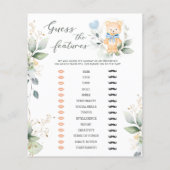 Greenery Beer Baby shower Bingo/Traits Games Flyer (Achterkant)